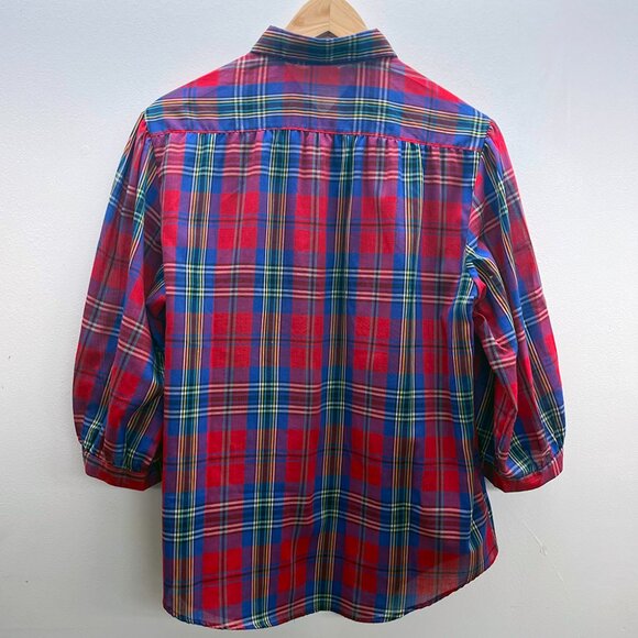 Vintage Plaid Blouse | 80s - Picture 5 of 8